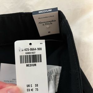 Abercrombie Black Tailored Dad Work Pant